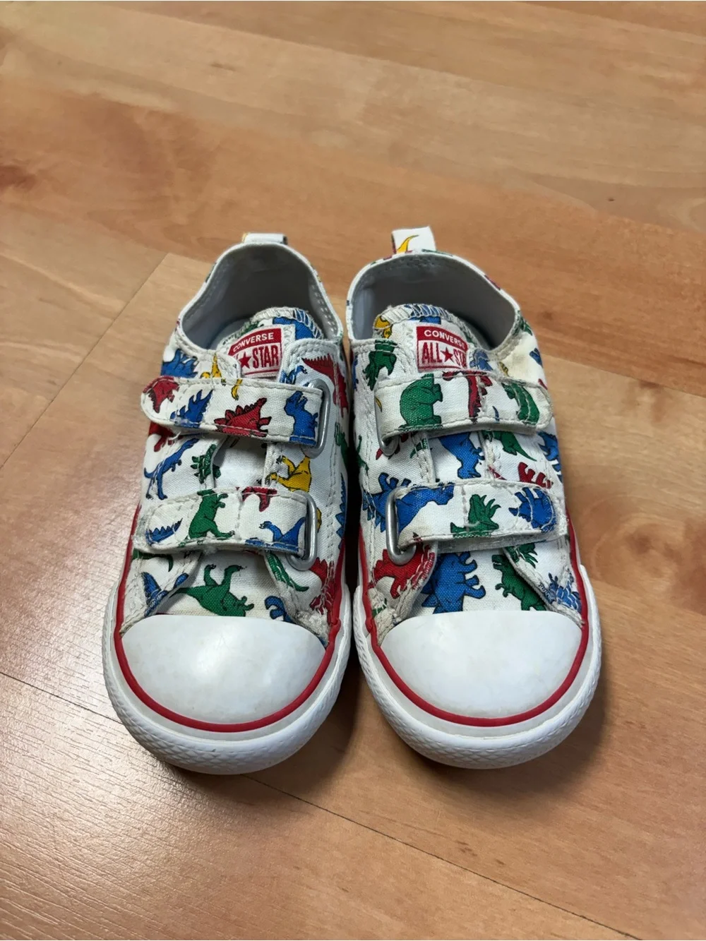 Converse Dinoverse Toddler All Star Double Strap Dinosaur Print Sneakers Size 10